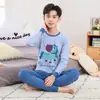 Conjunto de ropa interior térmica de algodón puro para niñas de otoño, conjunto de ropa interior cálida para adolescentes, pijamas para niños, camisetas y pantalones térmicos para niños