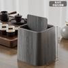 Escritorio tamaño pequeño Gris Veta de Madera Almacenamiento Bote de Basura Sala de Estar Dormitorio Escritorio Doble capa Hogar Gran Capacidad Bote de Basura