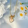 Collar que acelera el corazón Cadena para la clavícula Joyería Lujo Ligero Elegante Regalo de Cumpleaños