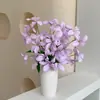 Flor de Orquídea Llama Pintura al Óleo Retro Estilo Ins Flor Artificial Simulada Ramo Estilo Europeo Decoración Adorno para Escritorio de Sala de Estar del Hogar