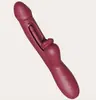 Vibrador Labial GALAKU Cor Vermelho Flamejante com Vibração Dupla, Funções de Lamber, Sugar e Telescópicas para Masturbação Feminina Produtos Adultos