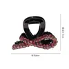 Pinza de Garra Morada Exquisita y de Moda Versátil Tachonada con Diamantes para Mujer, Estilo Celebridad de Internet, Accesorio de Pasador de Pelo de Gama Alta para Recogido Parcial