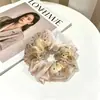 Goma de pelo scrunchie vintage versátil extragrande para adultos, elegante scrunchie floral para coleta