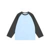 Ropa Infantil Dk Primavera y Otoño Nueva Camiseta de Manga Raglán con Bloques de Color para Niñas y Niños, Top Informal Versátil de Manga Larga de Moda para Niños y Niños Mayores