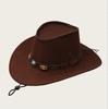 Chapéu de Sol Protetor Solar Chapéu de Cowboy Ocidental Moda Americana Xizang Montanhismo Outdoor Chapéu Retrô Viagem Masculino e Feminino Quatro Estações