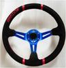 Volante de Fibra de Carbono 14 polegadas Couro Camurça Fosco Modificado Padrão Pvc Carro de Corrida