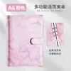 En Stock Transfronterizo Planificador de Carpeta A6 Cuaderno con Patrón de Mármol Carpeta de 6 Anillas Rastreador de Presupuesto en Efectivo