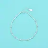Prata Esterlina S925 Flor de Gipsofila Tubo Espaçador Tubo Reto Pulseira de Pérolas Colar Acessórios de Prata com Contas Feitos à Mão DIY