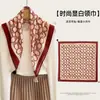 Bufanda con colgante de algodón y lino retro de nicho coreano para mujer, bufanda decorativa versátil para el cuello, bufanda fina, pañuelo para la cabeza para primavera y verano