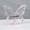 Decorações de mesa personalizadas em acrílico, enfeites transparentes em formato de coração para o Festival Qixi, presentes para parentes e amigos próximos, enfeites artesanais