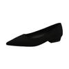 Zapatos de Salón para Mujer 2026 Nuevo Verano Estilo Francés Punta Fina Zapatos de Boda Boca Baja Tacón Grueso Combinación Falda Zapatos Planos 2cm Zapatos de Abuela