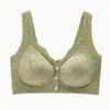 Sujetador de Encaje con Cierre Frontal para Mujer, Tallas Grandes, Venta Caliente Transfronteriza de Comercio Exterior, Sin Costuras, Push-Up, Fino, Minimizador de Busto Grande