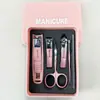 Set de Cortauñas de Acero Inoxidable Anti-Salpicaduras Tijeras para Uñas Caseras Juego Completo de Herramientas de Manicura Dropshipping