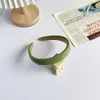 Diadema de Esponja Simple Cabezal Alto para Mujer Tela Color Caramelo Diadema Ancha Retro Color Sólido Coletas de Pelo Dulce Lindo Adorno para el Cabello