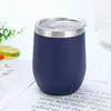 Taza de Huevo de Doble Capa Transfronteriza, Taza de Huevo de Acero Inoxidable con Aislamiento al Vacío en Forma de U de Barriga Grande Exclusiva Transfronteriza, Taza Aislada con Forma de Huevo de 12 oz