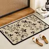 Alfombra Retro Americana Felpudo para Baño Entrada de Inodoro Felpudo Absorbente de Agua Secado Rápido Felpudo Antideslizante Felpudo de Diatomeas