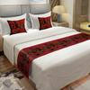 Flores creativas transfronterizas Toalla de cama japonesa Bandera de cama Huésped de hotel En stock Venta directa de fábrica
