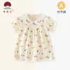 Vestido de Verano para Niña 26 Nuevo Elegante Vestido de Princesa para Bebé Vestido Dulce de Algodón de Bambú Infantil de Verano