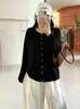 Cárdigan Básico de Punto de Color Sólido para Mujer Tallas Grandes Mujer Estilo Otoño 2026 Chicas Gorditas Cuello Redondo Holgado Adelgazante Ropa Exterior