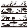Pegatina de Zoclo con Silueta de Jirafa de la Selva Negra Pegatina de Pared de Pradera de Elefantes para Habitación Infantil -33071 Hacia África