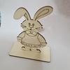 Manualidades de Pascua de madera Adornos de madera de conejo Decoraciones de escritorio Adornos de manualidades de fiesta de conejo