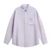 Camisa casual retro de estilo japonés Rumeng, moderna, de manga larga para hombre y mujer, otoño, corte holgado, camisa perezosa de nicho para parejas