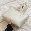 Bolso Tote de Moda Popular Simple Elegante con Puntadas Maillard para Mujer de Gran Capacidad Bolso de Hombro de Estilo Perezoso Retro