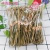 Nuevo palito desechable para hamburguesas y sándwiches, palito de fruta, palito de bambú para decoración de cócteles, palito de bambú verde