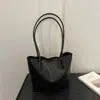 Bolso tote de textura tejida imitación, diseño simple ondulado, gran capacidad, bolso de hombro, bolso de axila, bolso de trabajo estilo coreano, bolso de mano de cuero suave para mujer