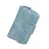 Cartera Suphiar Nueva para Mujer Estilo Coreano de Longitud Media con Cremallera y Broche, Cartera Vintage de PU para Mujer