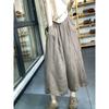 Calça Cropped Simples Artística Original Solta Casual Cor Sólida Versátil Camada Dupla Leve Cânhamo Calça Wide-leg