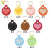 Bolsa Pequeña de Cuero para Conservación de Pelo de Mascota Lista para Usar, Colgante para Llavero de Coche, Portatarjeta de Acceso Translúcido con Forma de Corazón y Huella de Gato