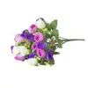 Flor artificial flor falsa flor decorativa 18 botões retos rosa para casa casamento interior e exterior flor de plástico decorativa