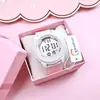 Reloj Electrónico Redondo de Color Macarrón Más Vendido Transfronterizo, Estilo Juvenil Resistente al Agua Luminoso Multifuncional para Estudiantes