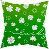 Nueva Funda de Almohada Estampada de Enano Irlandés Transfronteriza St. Funda Decorativa para Cojín de Sofá y Funda para Cojín Lumbar del Día de San Patricio