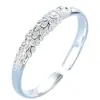 Estilo Coreano Nuevo Pulsera Chapada en Plata Seiko para Mujer Filigrana Brillante Estilo Étnico Retro Pulsera Abierta de Pavo Real Joyería de Mano