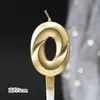 Vela para bolo de festa de aniversário, série Casa da Ópera, retro, Dourada Prateada, vela digital 0-9