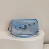 Bolsa de mão com corrente estilo nicho de comércio exterior para mulheres 2026 nova bolsa de ombro estilo motocicleta com um design quadrado pequeno de alta qualidade e fresco