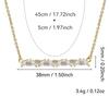 N0167 Nuevo Collar Recto de Diamantes Europeo y Americano Moda Femenina Colgante de Circonita Cadena para Clavícula Regalo para Novias Joyería