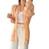 Camisa de Seda de Gelo com Proteção Solar Feminina de Fábrica Verão Fina Design de Cardigã Nicho Blusa Solta Camisa Jaqueta Top