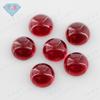 Huagang Gema Redonda Base Plana Llana Vidrio Rojo Grande Piedra Nudista Gema Sintética Curvada Reloj Imitación Diamante Venta al Por Mayor