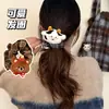 Diadema para el pelo de muñeca de mascota de peluche linda original Tengyi, Scrunchie de cuadros versátil estilo académico, Banda para el pelo para moño de niña