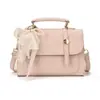 Bolsa Quadrada Pequena de Renda com Laço de Pérolas Estilo 2026 para Mulheres, Bolsa de Mão e Bolsa Transversal de Alta Qualidade, Bolsa Versátil e da Moda para o Dia a Dia