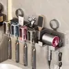 Soporte para cepillo de dientes con ventosa Sin perforaciones Soporte para secador de pelo de baño Montado en la pared Taza para cepillo de dientes Soporte para vaso de enjuague bucal