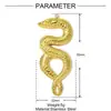 Máscara Solar Pulida Espejo Hoja de Corazón Colgante DIY de Acero Inoxidable Collar de Serpiente Menguante Colgante de Joyería de Acero de Titanio