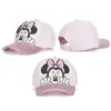 Boné de Beisebol da Minnie para Crianças Europeu e Americano Fofo Desenho Animado Mickey Mouse Boné Infantil com Laço Chapéu de Sol