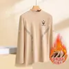 Camiseta interior térmica para hombre de otoño e invierno, camiseta de manga larga, top de otoño de cuello medio alto, ropa de marca moderna para hombre, ropa de alta calidad para hombre
