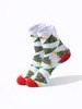 26 Calcetines Navideños Transfronterizos Nuevos de Papá Noel Sorpresa Festiva en Stock, Calcetines Divertidos de Media Caña de Moda al por Mayor de Fabricantes