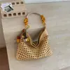 Bolsa de Ombro para Uso Diário de Grande Capacidade, Fashion e Tendência, Design Simples de Tecelagem de Nicho, Bolsa Tote Estilosa de Ombro Único