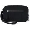 En stock Nuevo Bolso de Muñeca para Mujer Cartera de Nylon Acolchada con 3 Cremalleras para Tarjeta de Viaje